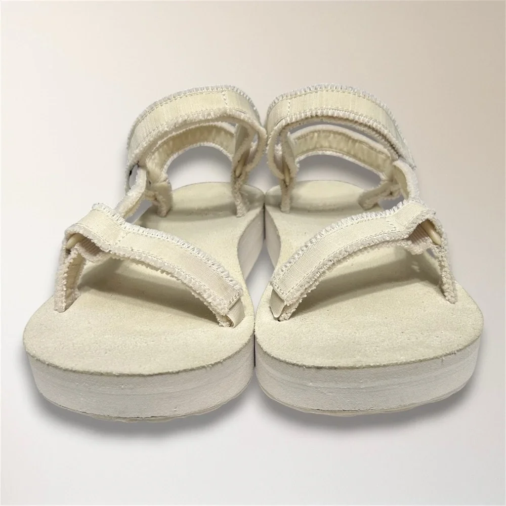 Teva Midform Universal Chunky Platform Slingback Sandals Womens 10 Ivory Travel‎